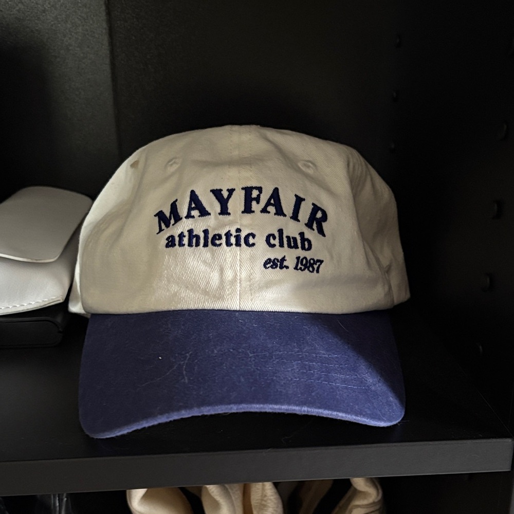 Mayfair White and Blue Cap